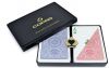 Copag Four Color Index 100% Plastic Playing Cards - Poker Size, Regular Index, Red/Blue 2 Deck Set